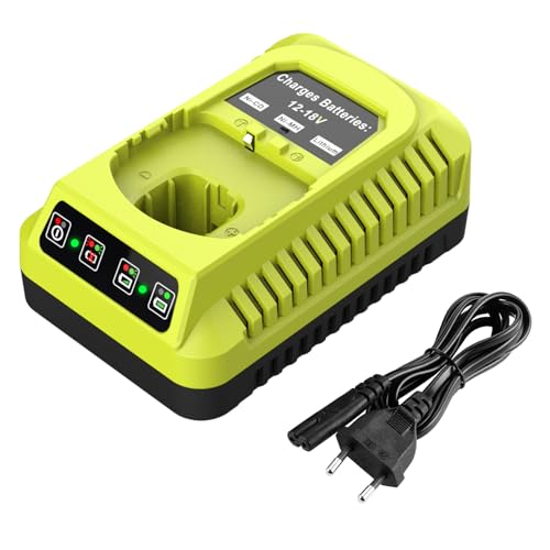 XNJTG P117 Chargeur de Rechange pour Ryobi P118 12V-18V Compatible avec Ryobi Batteries One+ P108 P107 P104 P105 P102 P103