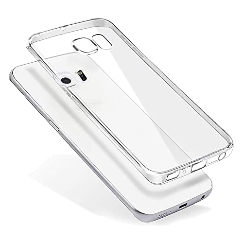 Galaxy S7 edge SC-02H SCV33 用のケース カバー クリア 全透明 対応 TPU 耐衝撃 指紋防止 薄型 軽量 黄変防止 Qi充電対応 Galaxy S7 edge