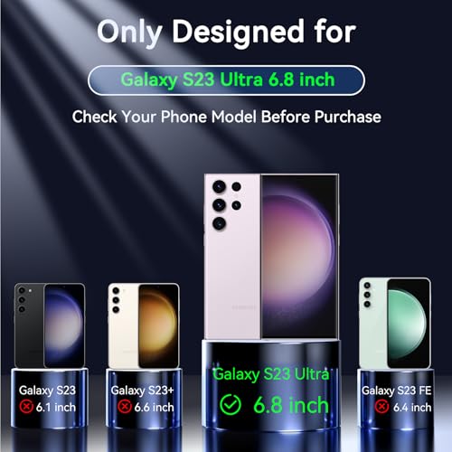 Image of OWKEY for S23 Ultra Case 6.8'', Magnetic Samsung Galaxy S23 Ultra Case for Magsafe, [Shockproof Military] Translucent Back Slim Bumper Cover Phone Case Galaxy s23 Ultra Protective case, Pink