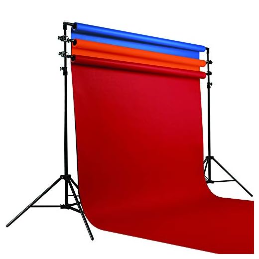 Savage Polevault Multiple Background Stand, 4 Crossbars Included for Multiple Backgrounds, Photo Backgrounds, Photography Accessories, Matte Black