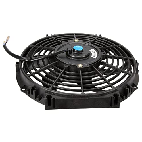 Kuuhlersat 10" Universal Slim Fan Push Pull Electric Radiator Cooling 12V 90W Mount Kit (Black) #TOP3