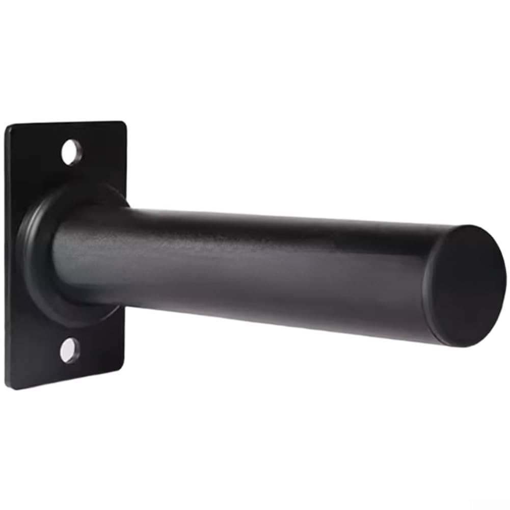 Robuste Stahl-Wandhalterung, kompatibel mit 25 mm und 50 mm Löchern für Zuhause, Fitnessstudio, Organisation, Schwarz
