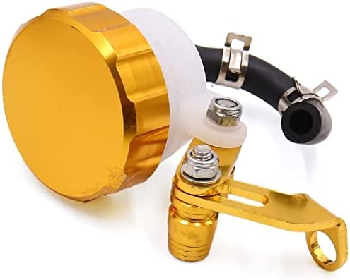 XYWHPGV Gold Tone CNC Uniwersalny motocykl przedni zbiornik sprzęgła Zbiornik płynu Zbiornik oleju(819ef 0514f bee6f 9d6d6 934d9 957fc