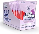 NeatSweets Vegan Sweets with Low Sugar - High Fibre, Gluten Free Plant Based Gummy Bears - 1.6g of Sugar per 50g Low Calorie No Added Sugar Guilt-Free Delicious Candy (Pack of 12, Fruity Berry)