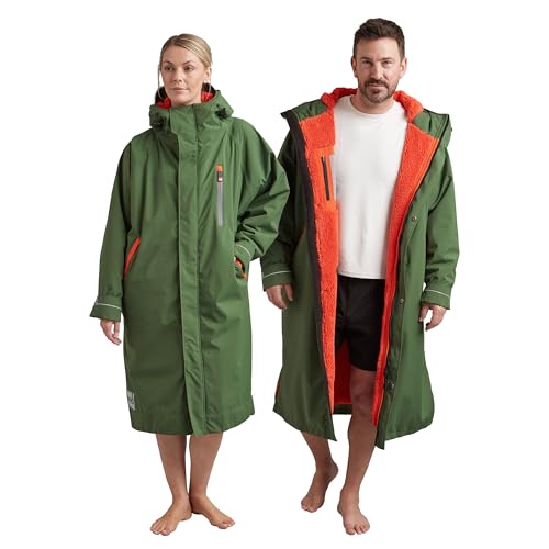 Red Original Premium EVO PRO Unisex Waterproof Dry Changing Robe, Extra Warm Lightweight Luxury 100% Recycled Material, B Corp Certified (Forest Green, M)