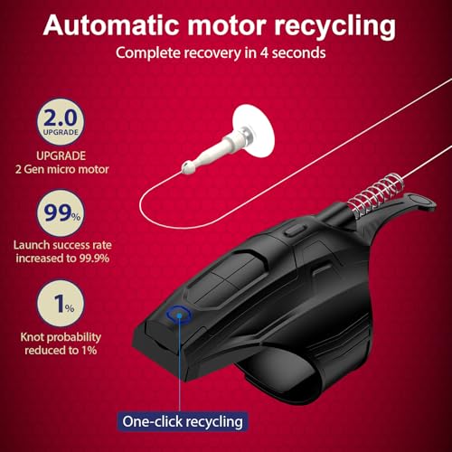 BalaSnow Web Launcher 2.0 Upgrade, Web Launcher String Shooters Spielzeug, Coole Spinnennetz-Gadgets, Lustiges Rollenspiel für Jungen und Teenager, Schwarz