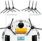 Kit d'accessoires de remplacement Compatible avec ILIFE V3 V3s V5 V5s V5s pro Nettoyeur à vide robot, 1 Filtre primaire+3 Pro Filtres à vide robot+6 pinceaux latéraux