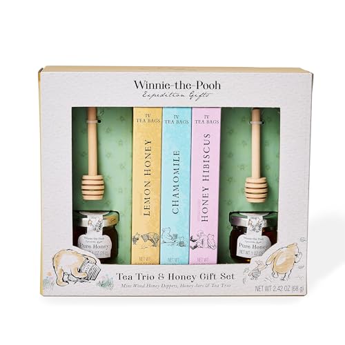 Set de regalo de miel y té Winnie-the-Pooh clásico con 3 sabores