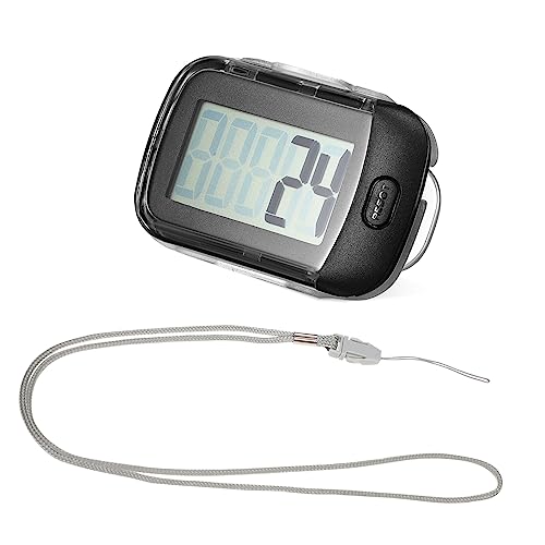 UPKOCH Podómetro con Clip Medida Clip En El Contador De Pasos Encimera Contador De Pasos para Caminar Rastreador Pequeño Contador De Pasos Preciso Sensor El Plastico Black