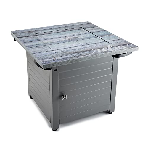 Relax Gray 30” Square Gas Fire Table #TOP2
