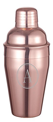 Personalized Visol Stainless Steel Cocktail Shaker with Free Initial Engraving (Copper)