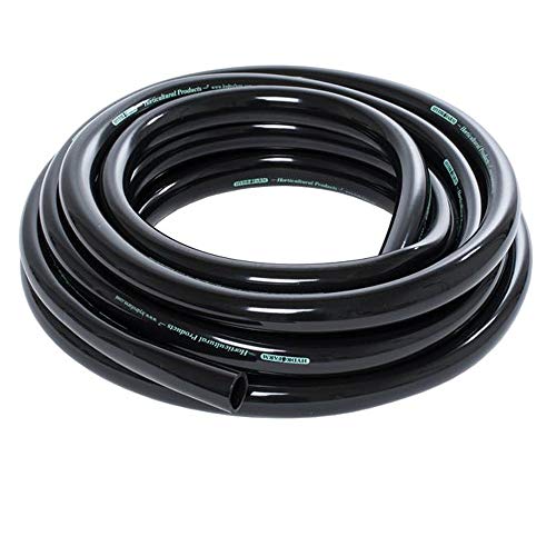 HYDROFARM VINYL BLACK TUBING HYDROPONIC IRRIGATION FLEXIBLE HOSE GROW SUPPLY (25' - 3/4