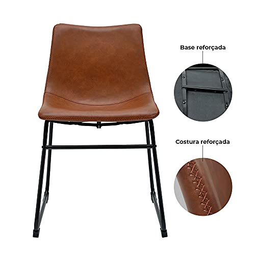 Kit 2 Cadeiras Cherry Caramelo