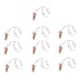 GutReise 10pcs Bachelorette Party Whistles with Pink Ribbon White Feather Whistles For Favor Wedding Party Suplies Bachelor Party