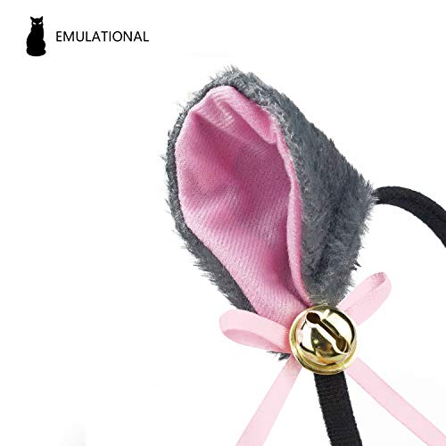 Uwantme Cat Cosplay Costume Cat Ears And Tail With Collar, Cat Paws Gloves Set For Halloween Chrismas Party Dress Up Grey #TOP4
