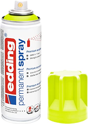 Edding 5200-965 Spray Permanente de Pintura Acrílica ml Amarillo Neón Mate