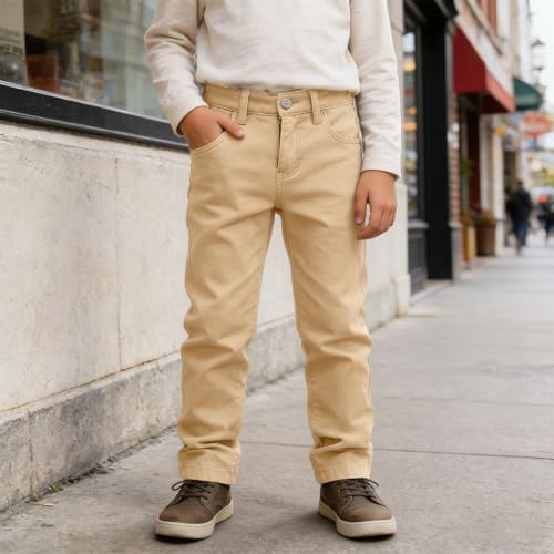 Pantalon cargo garçon résistant et ajustable en denim Y2K - 2