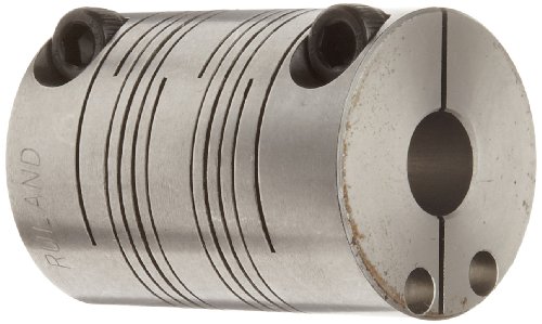 Ruland FCR24-12-6-SS Clamping Beam Coupling, Stainless Steel, Inch, 3/4" Bore A Diameter, 3/8" Bore B Diameter, 1-1/2" OD, 2-1/4" Length, 80 lb-in Nominal Torque