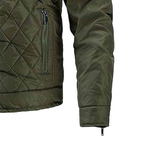 Blouson aviateur matelassé diamant coupe-vent col montant