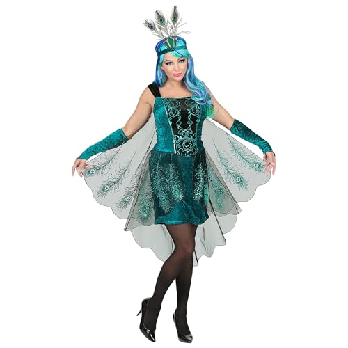 W WIDMANN MILANO Party Fashion - disfraz pavo real, vestido, disfraz de animal, disfraces de carnaval, disfraces, carnaval
