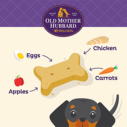 Old Mother Hubbard By Wellness Classic Chick'n'apples Natural Dog Treats, Crunchy Oven-Baked Biscuits, Ideal For Training, Mini Size, 20 Ounce Bag #TOP2