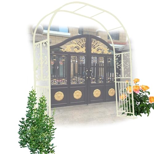 Arche de jardin robuste à assemblage facile en métal blanc modulable