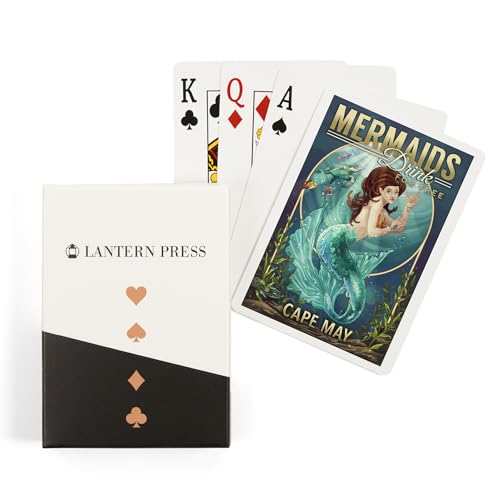 Lantern Press Cape May Naipes de Póker Blue 52 Cartas
