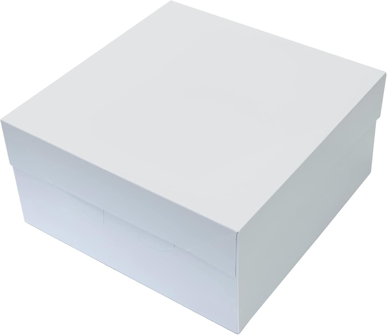 FALGUN White Cake Boxes - 8 Inch square with lid (Pack of 10)