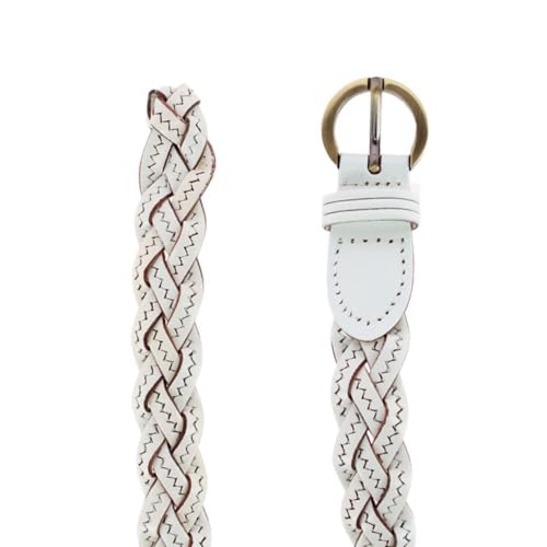 Women's Leather Braided Skinny Casual Belt2