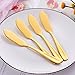 Bisda Stainless Steel Cheese Dessert Knives, Set of 6, Breakfast Butter Knife, Slicer Sandwich Spreader(Gold)