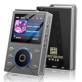 MP3プレーヤー 64GB Bluetooth5.3 ハイレゾ音楽プレーヤー 【プロ向けデュアルDAC内蔵&112mWバランス出力対応】HiFi音質 デジタルオーディオプレーヤー 16GBメモリ内蔵 64GB TFカード付き 3000mAhバッテリー 長時間再生 最大256GB拡張可能 録音/FMラジオ/電子書 日本語対応