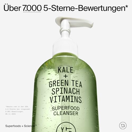 Youth To The People Superfood Cleanser, Gesichtsreiniger, mit Grünkohl, grünem Tee & Spinat, pH-neutral, für alle Hauttypen, sanfter Make-up-Entferner für empfindliche Haut