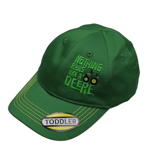 John Deere Nothing Runs Like A Deere Toddler Twill Hat, Jd Green2