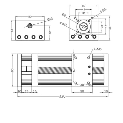 Kaibrite 100/200/300Mm Ggp Ball Screw Linear With Nema 23 Stepper Motor, Linear Guide Slide Table Ball Screw Motion Rail Cnc Linear Guide Stage Actuator  thumb #6