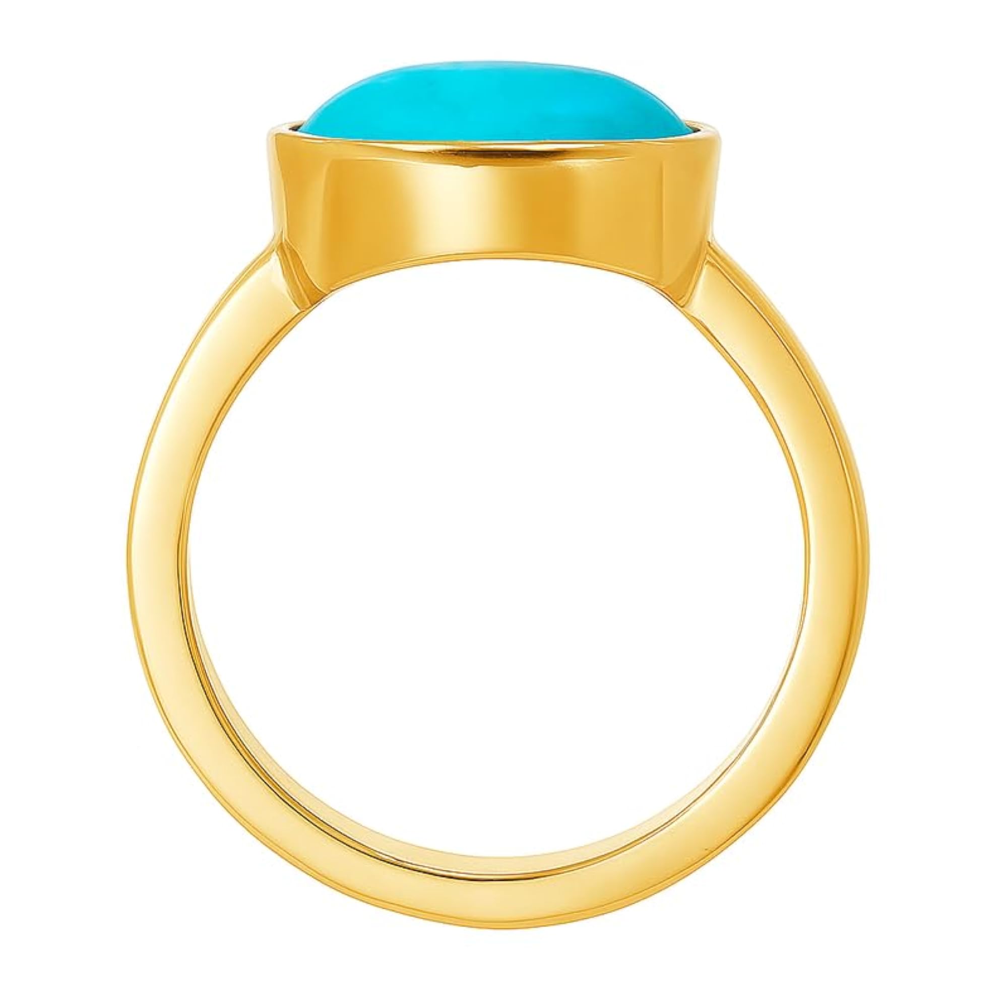 Women's Handcrafted Panchdhatu Turquoise Adjustable Ring, 13.00 Carat