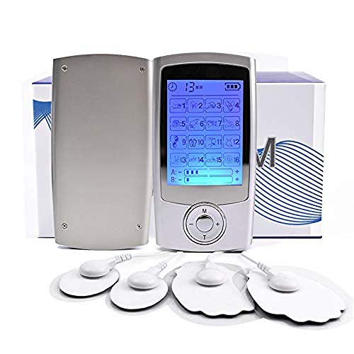 Tens Machine Pads Muskelstimulation Elektrisches Massagegerät 16-Modus-Impulsmassage Haushaltskomfort Natürliche Therapie bei chronischen