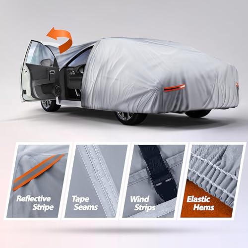 Image of Autotech Park Waterproof All Weather Car Cover Compatible with 2007-2014 Mini Clubman, Heavy Duty Outdoor /Indoor Protection, Max Protection from Sun Rain Wind & Snow