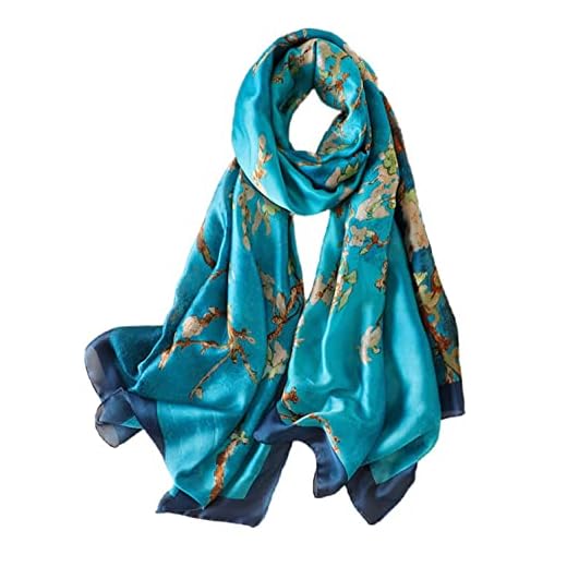 FAIRYGATE Bufandas estolas y fulares para mujer Pañuelo Cuello Mujer Seda Pañuelos Patrón de flores Seda Foulard Chal de Fiesta Bufanda Bandana Pañuelos 79014