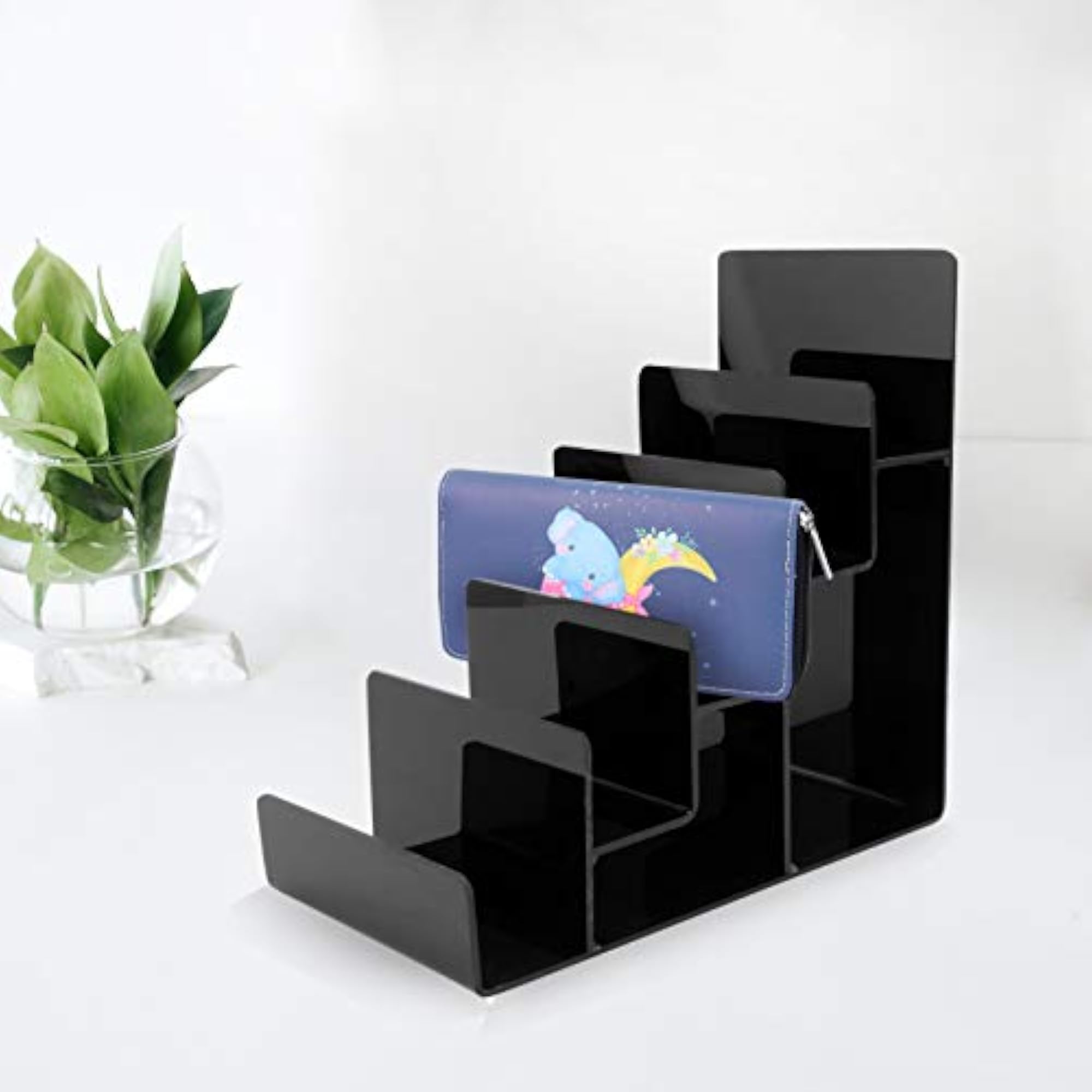 5-Tier Clear Acrylic Wallet Display Stand