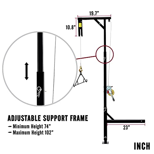 KNINE OUTDOORS Portable Game Hoist with 450 Pounds Capacity Truck Hitch