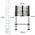 12.5ft Collapsible Ladder, Telescoping Extension Folding Compact Multi-Purpose Ladder for Home Loft Attic Outdoor RV, 330lbs Max Capacity, Stainless Steel