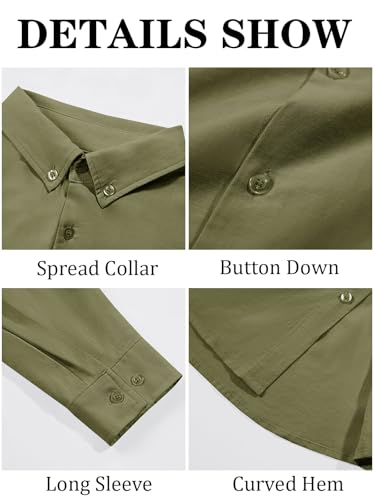 Mens Button Down Shirt Cotton Linen Casual Long Sleeve Shirts Collared Hippie Beach Tops4