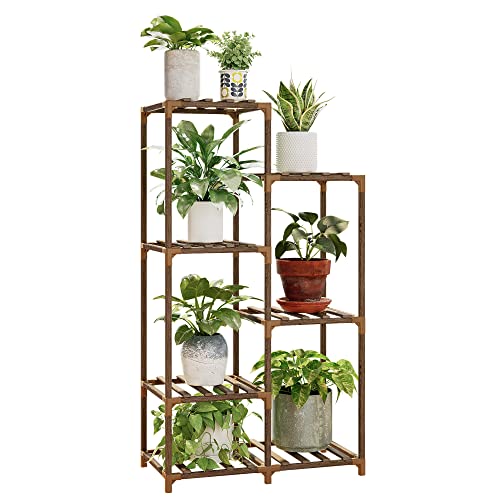 image for Bamworld Corner Plant Stand for Indoor Plants Outdoor Plant Shelf Flow