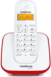 Telefone Sem Fio Digital TS 3110 Branco e Vermelho Intelbras