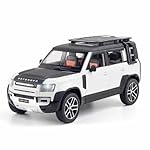 Defender Diecast Car Toy | 1:32 Scale Model with Pull-Back Action, Opening Doors & Detailed Interior | Metal Body Vehicle for Kids & Collectors | Multicolour Display Toy Gift for Boys & Girls