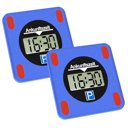 TEOV Elektronische Parkscheibe fürs Auto 2 Pack - Automatische Digitale Parkscheibe Elektrisch mit Zulassung, Elektronische Parkscheibe Park Mini