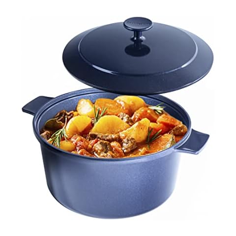 Granitestone Dutch Oven, 6.5 Quart Nonstick Enameled Aluminum Pot Cover