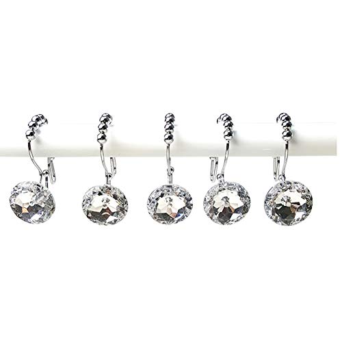image for Grace life Set of 12 Rhinestone Decoration Stainless Steel Ring Shower