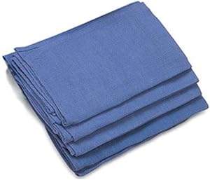 Amazon.com: THSA 100 Pieces-New Blue Glass Cleaning Shop Towels/Huck ...