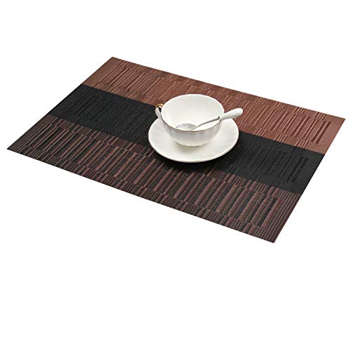 Shacos 715246512971 Placemats Set Of 6 Woven Vinyl Place Mats thumb #2